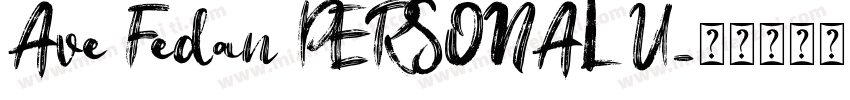 Ave Fedan PERSONAL U字体转换